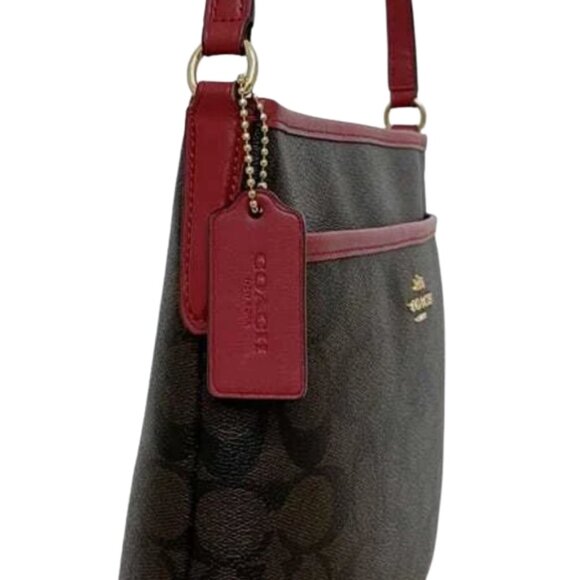 Coach Signature File Bag SV/Brown True Red with Dust Cover (NWT with Callout) - Picture 6 of 12